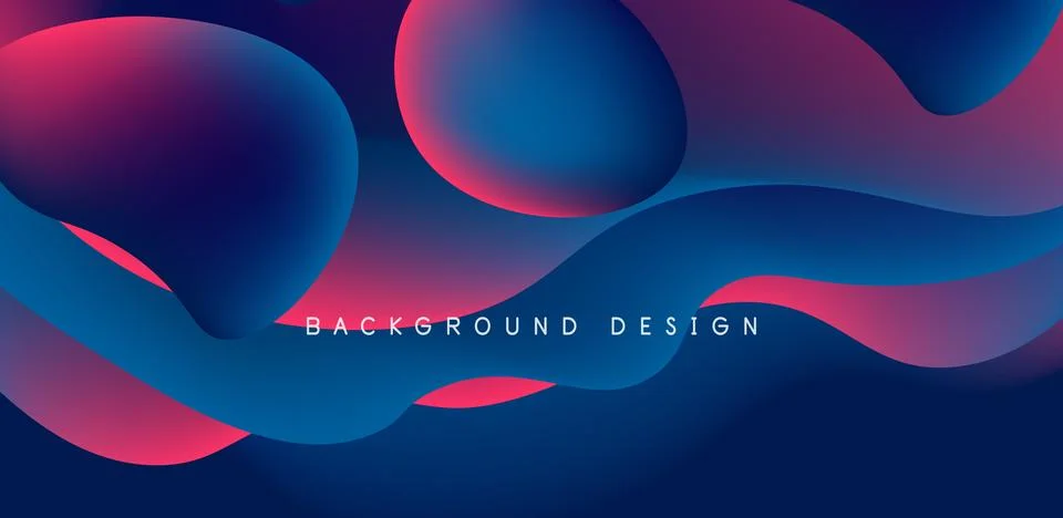 Abstract background fluid bubbles and wave elements. Template for covers Illustrazione stock