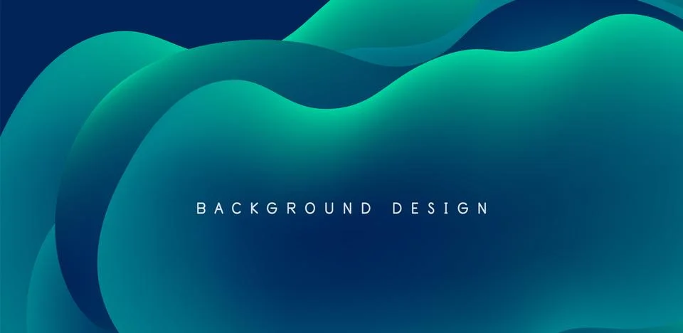 Abstract background fluid bubbles and wave elements. Template for covers Illustrazione stock