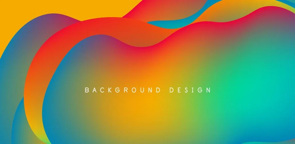 Abstract background fluid bubbles and wave elements. Template for covers Stock Illustration