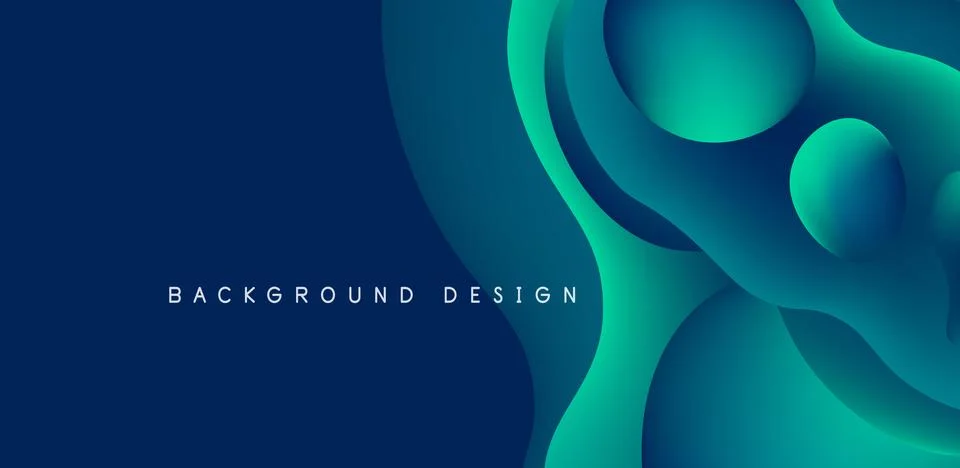 Abstract background fluid bubbles and wave elements. Template for covers 스톡 일러스트