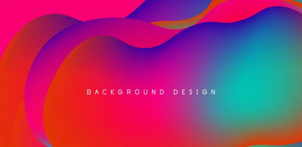Abstract background fluid bubbles and wave elements. Template for covers Stock Illustration