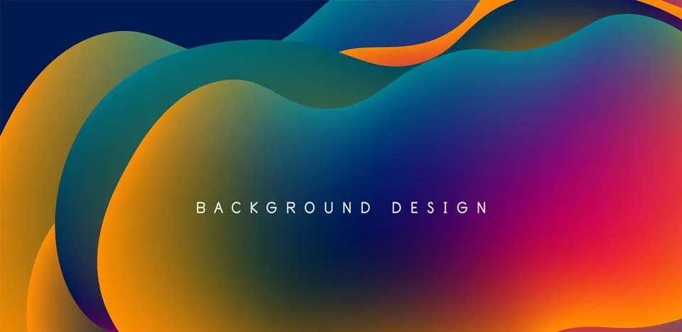 Abstract background fluid bubbles and wave elements. Template for covers Illustrazione stock