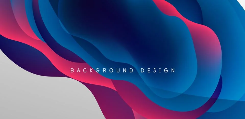 Abstract background fluid bubbles and wave elements. Template for covers イラスト素材