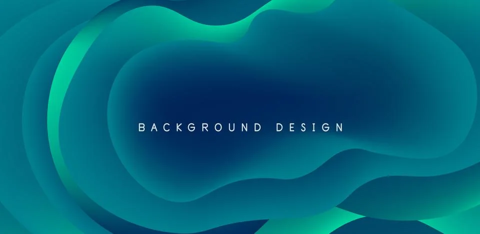 Abstract background fluid bubbles and wave elements. Template for covers Stock Illustration