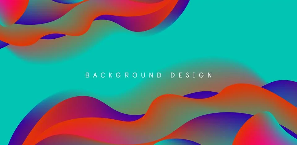 Abstract background fluid bubbles and wave elements. Template for covers イラスト素材