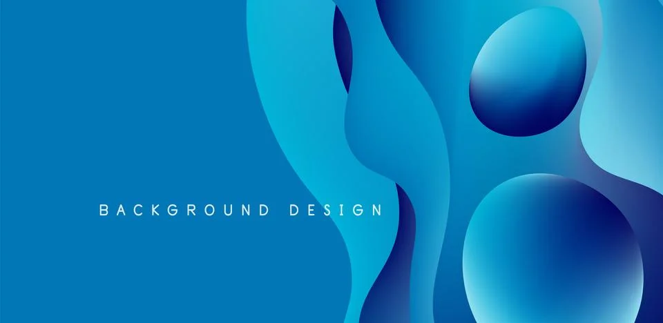 Abstract background fluid bubbles and wave elements. Template for covers イラスト素材