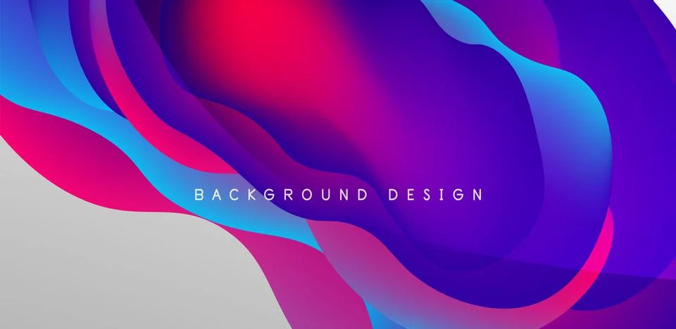 Abstract background fluid bubbles and wave elements. Template for covers 스톡 일러스트