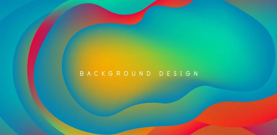 Abstract background fluid bubbles and wave elements. Template for covers Stockillustratie