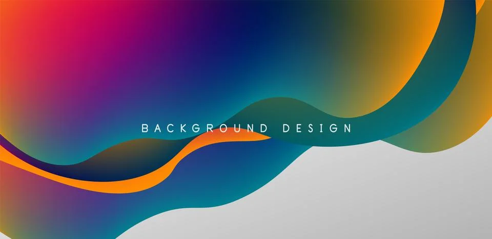 Abstract background fluid bubbles and wave elements. Template for covers 스톡 일러스트