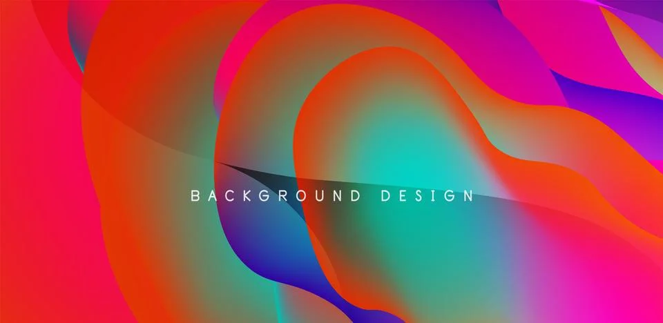Abstract background fluid bubbles and wave elements. Template for covers イラスト素材
