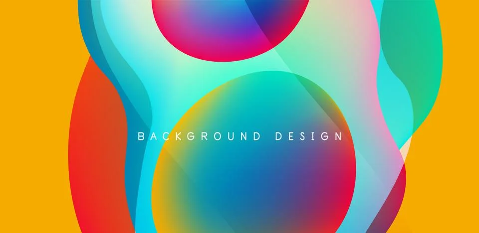 Abstract background fluid bubbles and wave elements. Template for covers イラスト素材