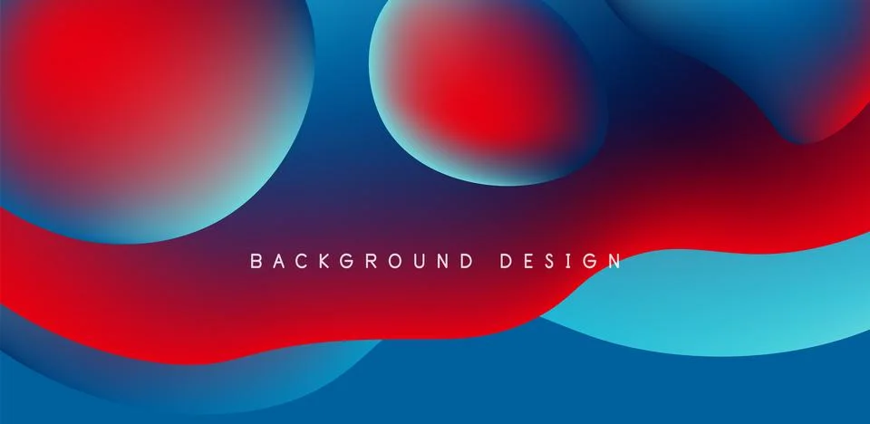 Abstract background fluid bubbles and wave elements. Template for covers Stock Illustration