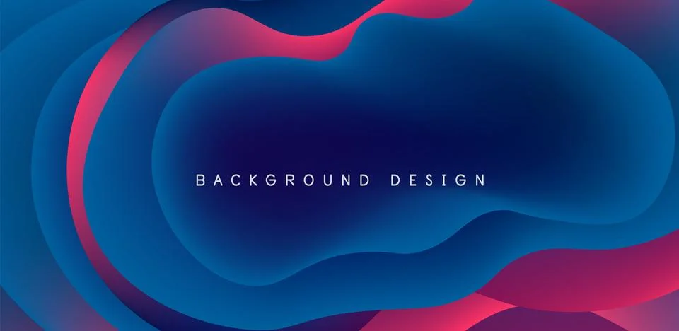 Abstract background fluid bubbles and wave elements. Template for covers Illustrazione stock