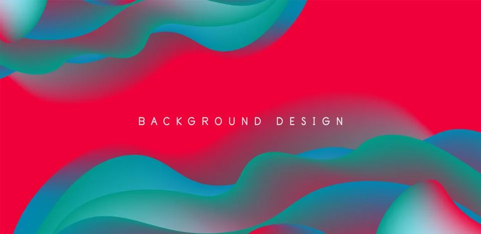 Abstract background fluid bubbles and wave elements. Template for covers Stock Illustration