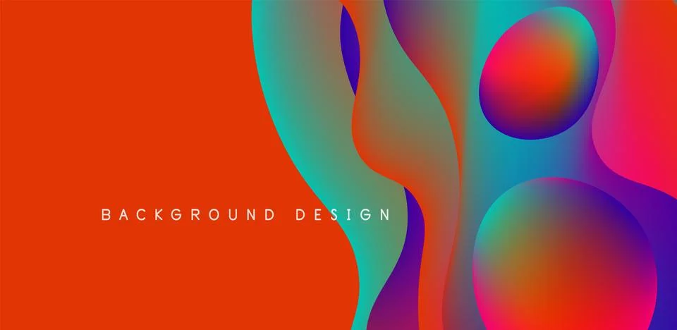 Abstract background fluid bubbles and wave elements. Template for covers 스톡 일러스트