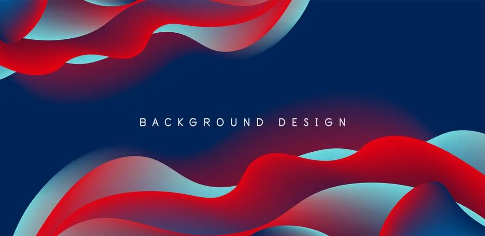 Abstract background fluid bubbles and wave elements. Template for covers Illustrazione stock
