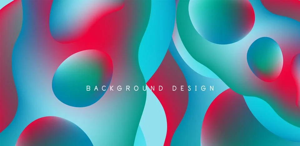 Abstract background fluid bubbles and wave elements. Template for covers Stockillustratie