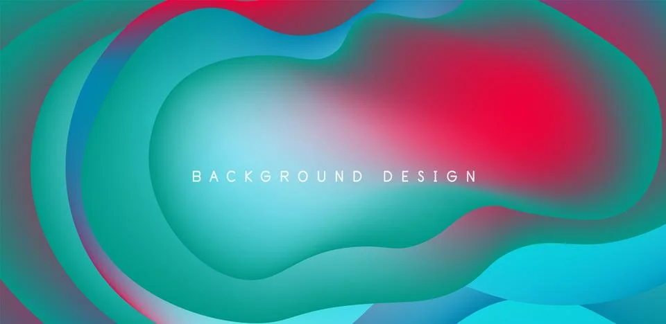 Abstract background fluid bubbles and wave elements. Template for covers 스톡 일러스트