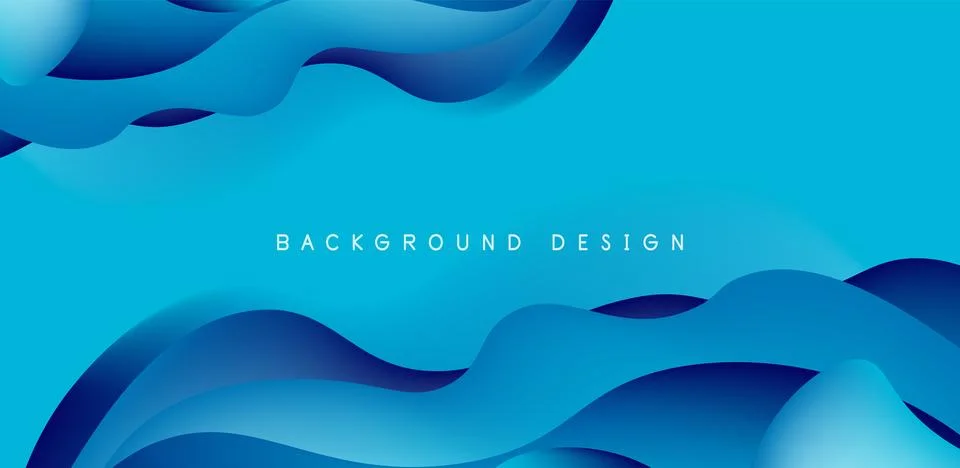 Abstract background fluid bubbles and wave elements. Template for covers Illustrazione stock