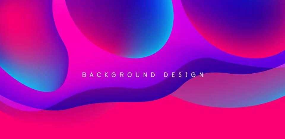 Abstract background fluid bubbles and wave elements. Template for covers Stock Illustration