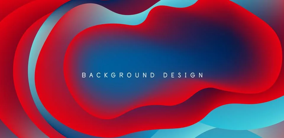 Abstract background fluid bubbles and wave elements. Template for covers Illustrazione stock