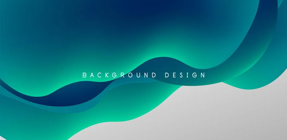 Abstract background fluid bubbles and wave elements. Template for covers Illustrazione stock