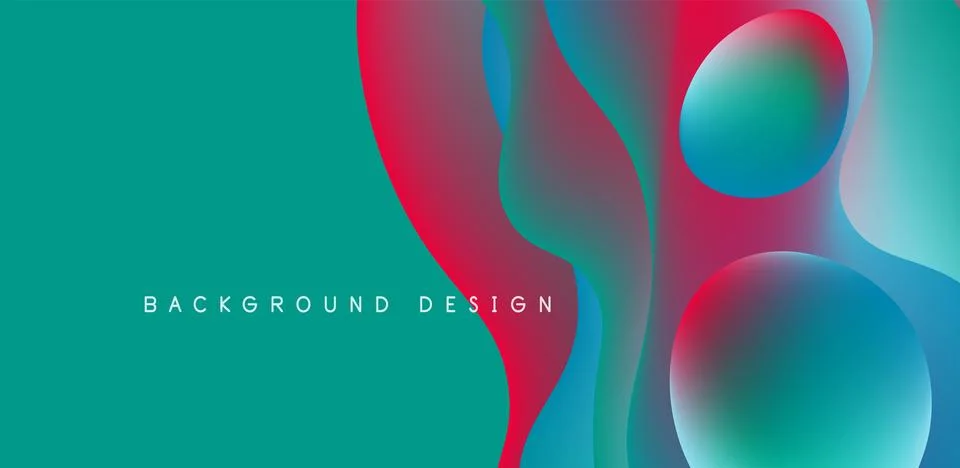 Abstract background fluid bubbles and wave elements. Template for covers イラスト素材