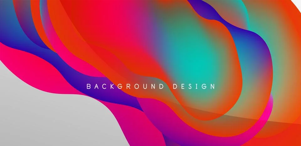 Abstract background fluid bubbles and wave elements. Template for covers 스톡 일러스트