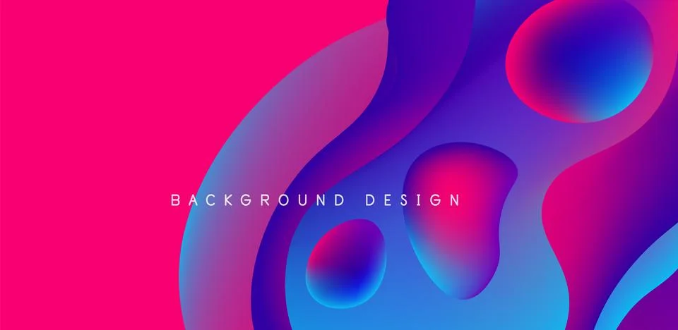 Abstract background fluid bubbles and wave elements. Template for covers 스톡 일러스트