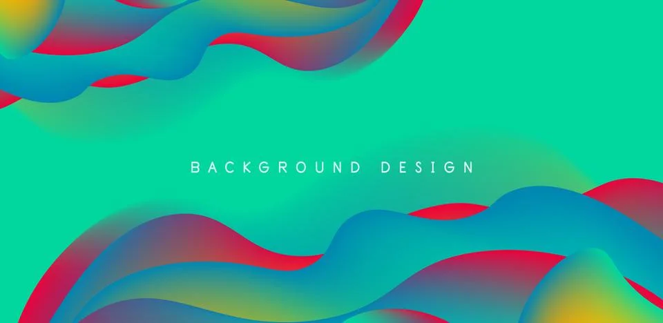 Abstract background fluid bubbles and wave elements. Template for covers Illustrazione stock