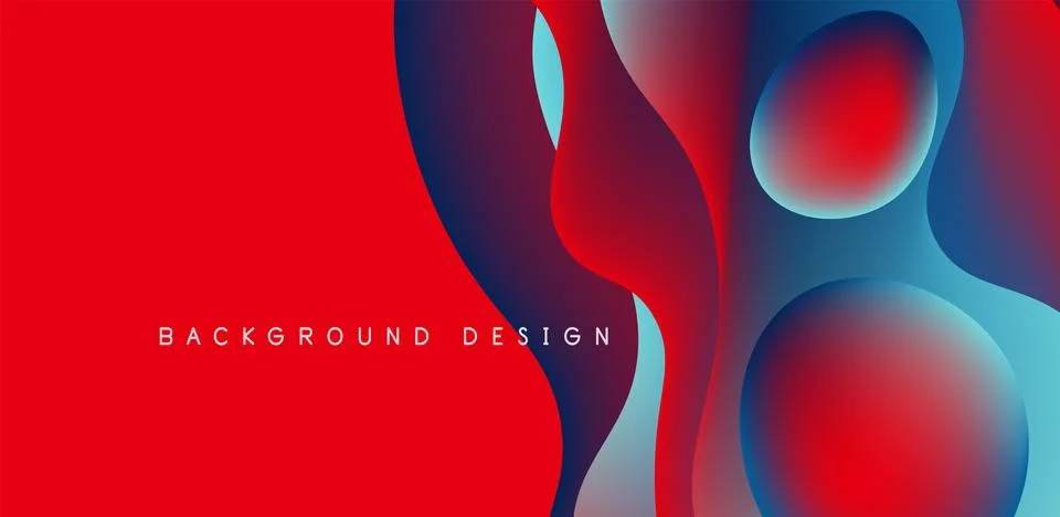 Abstract background fluid bubbles and wave elements. Template for covers Stock Illustration