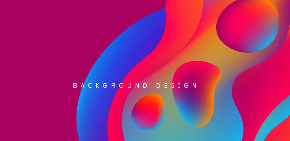 Abstract background fluid bubbles and wave elements. Template for covers 스톡 일러스트