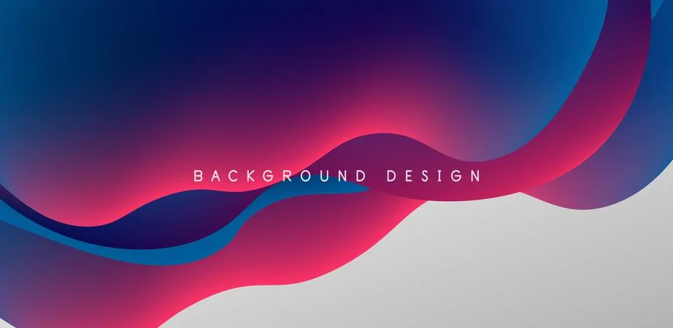 Abstract background fluid bubbles and wave elements. Template for covers 스톡 일러스트