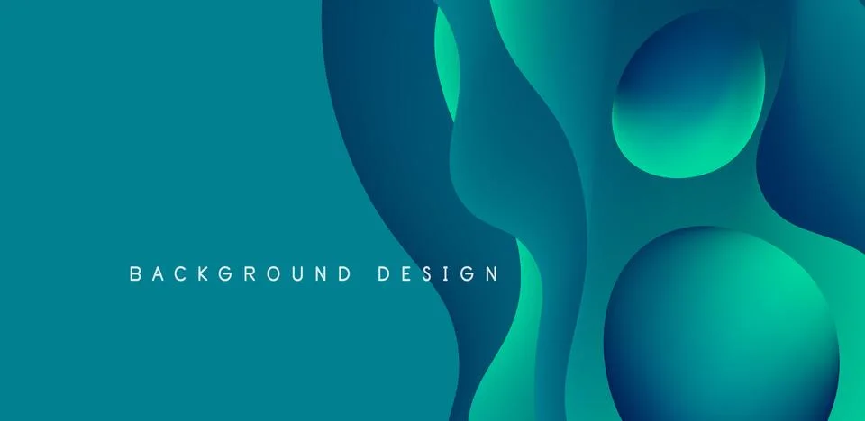 Abstract background fluid bubbles and wave elements. Template for covers 스톡 일러스트