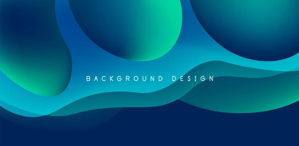 Abstract background fluid bubbles and wave elements. Template for covers 스톡 일러스트