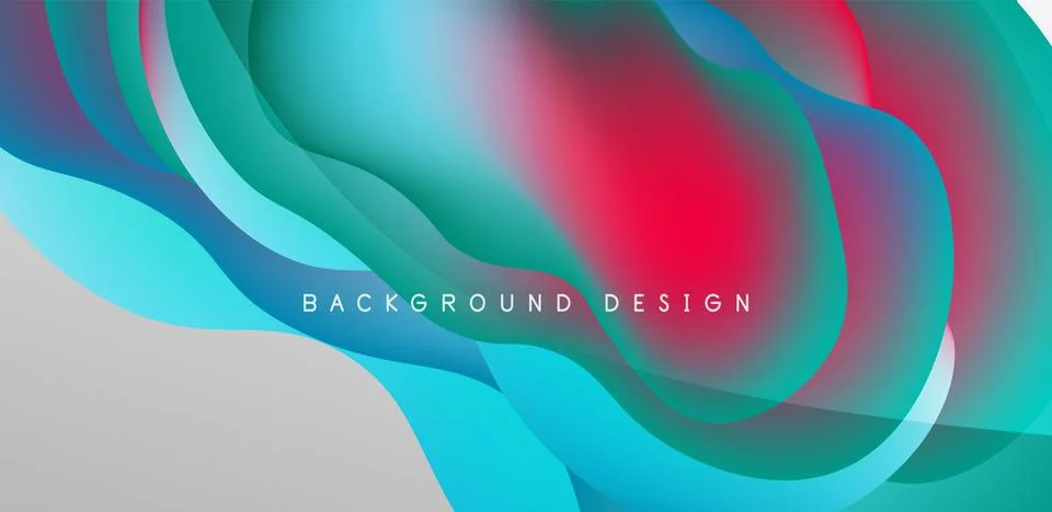 Abstract background fluid bubbles and wave elements. Template for covers 스톡 일러스트