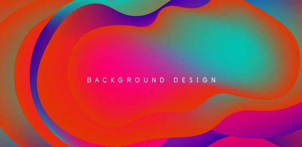 Abstract background fluid bubbles and wave elements. Template for covers イラスト素材