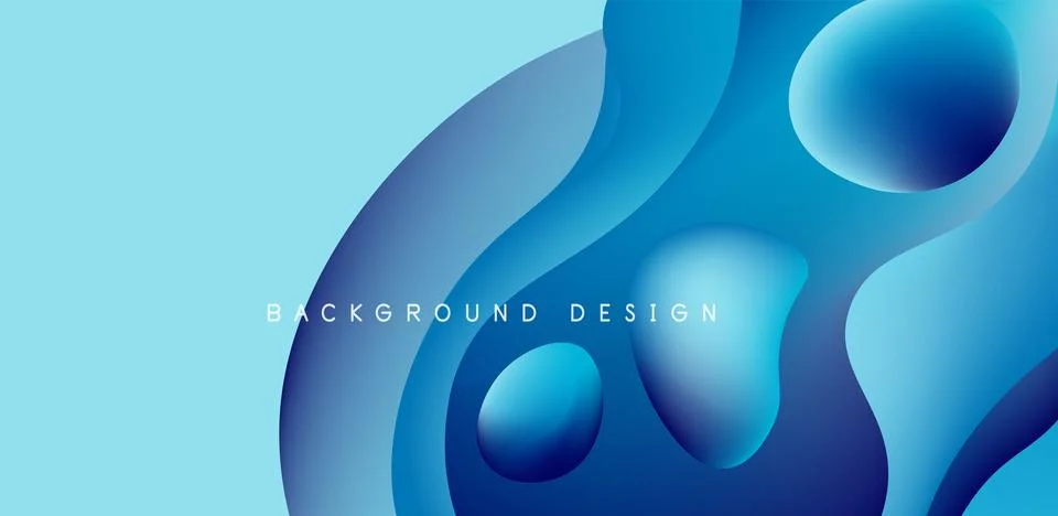 Abstract background fluid bubbles and wave elements. Template for covers 스톡 일러스트