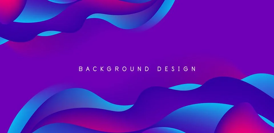 Abstract background fluid bubbles and wave elements. Template for covers Stock Illustration