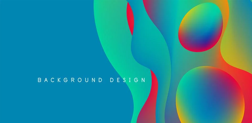 Abstract background fluid bubbles and wave elements. Template for covers 스톡 일러스트