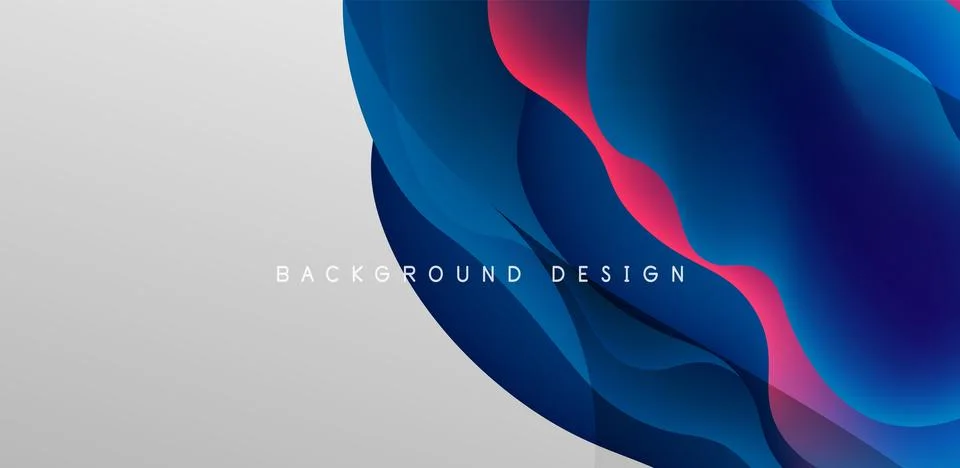 Abstract background fluid bubbles and wave elements. Template for covers Stockillustratie