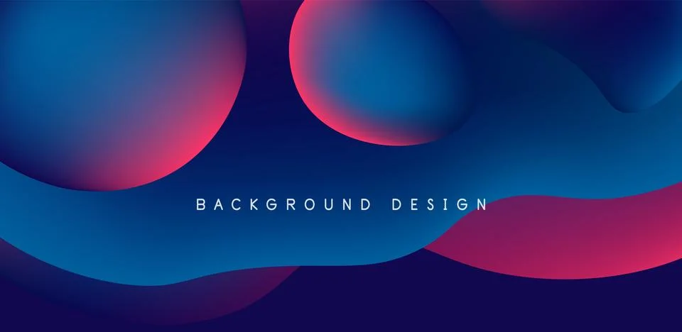 Abstract background fluid bubbles and wave elements. Template for covers Stock Illustration
