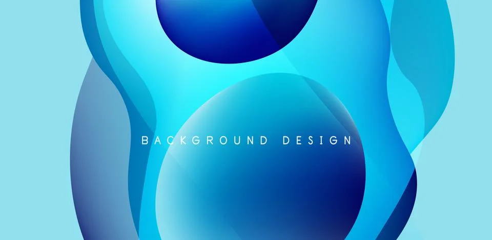 Abstract background fluid bubbles and wave elements. Template for covers 스톡 일러스트