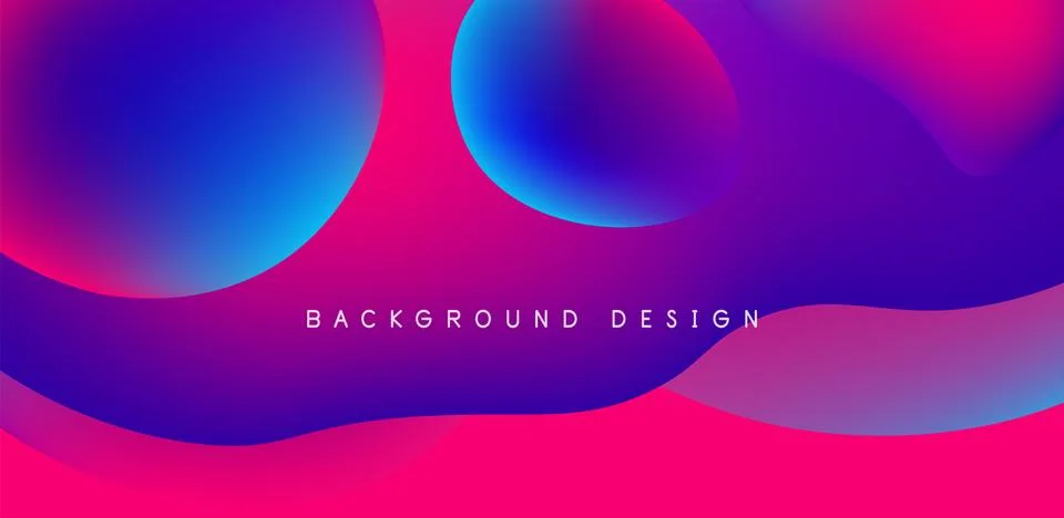 Abstract background fluid bubbles and wave elements. Template for covers Illustrazione stock