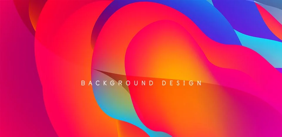 Abstract background fluid bubbles and wave elements. Template for covers イラスト素材