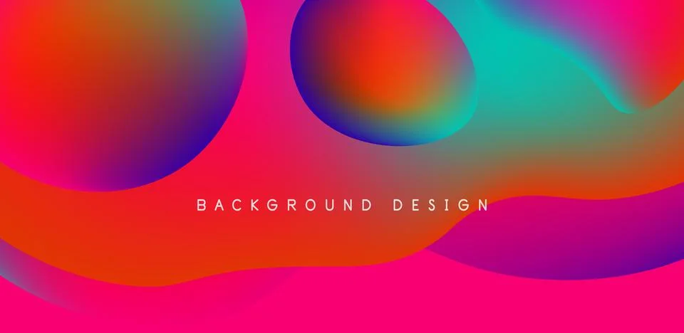 Abstract background fluid bubbles and wave elements. Template for covers Illustrazione stock