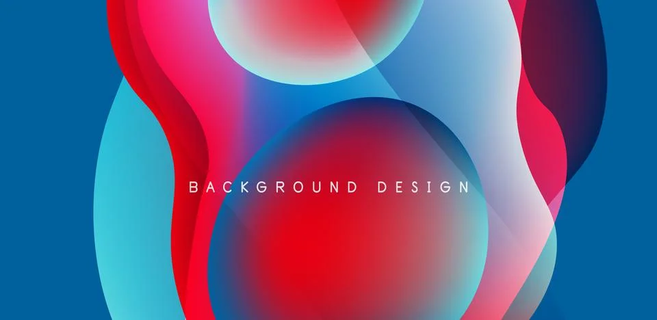 Abstract background fluid bubbles and wave elements. Template for covers Stock Illustration