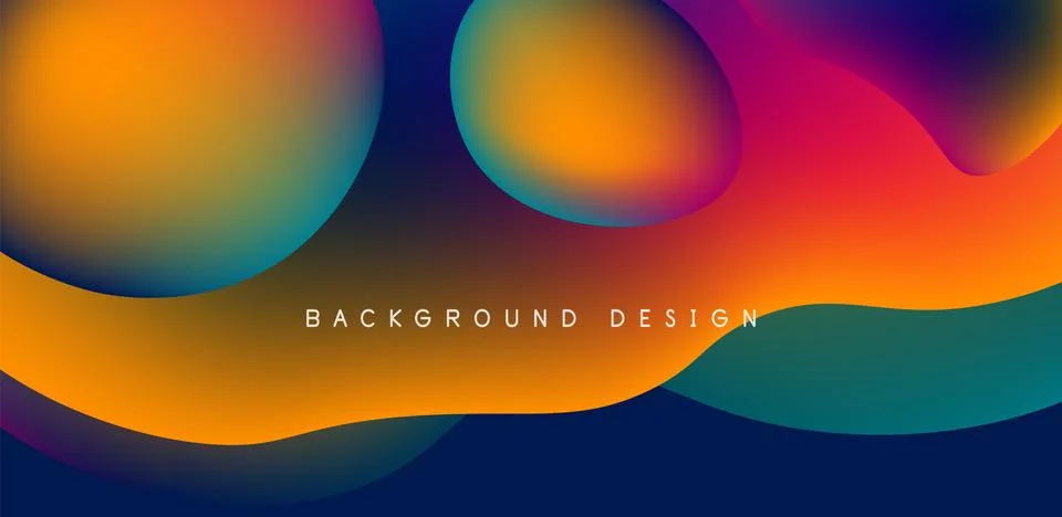 Abstract background fluid bubbles and wave elements. Template for covers 스톡 일러스트