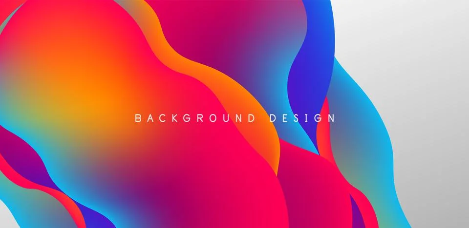 Abstract background fluid bubbles and wave elements. Template for covers イラスト素材