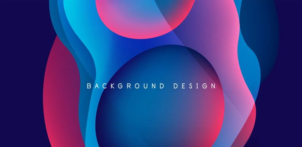Abstract background fluid bubbles and wave elements. Template for covers Stock Illustration